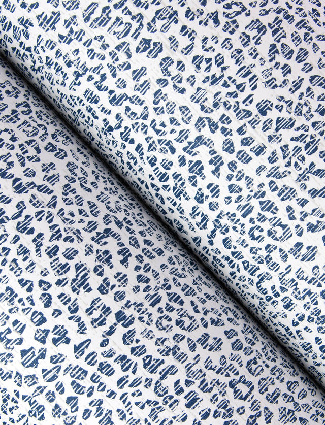Soul Indigo Animal Print Wallpaper with Bohemian Leopard Print - A-Street Prints 4146-27268