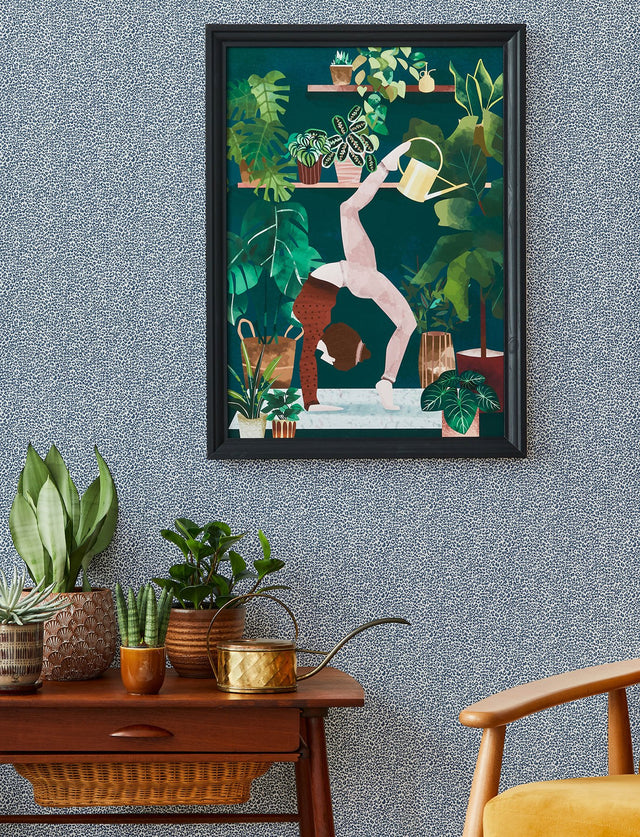 Soul Indigo Animal Print Wallpaper with Bohemian Leopard Print - A-Street Prints 4146-27268