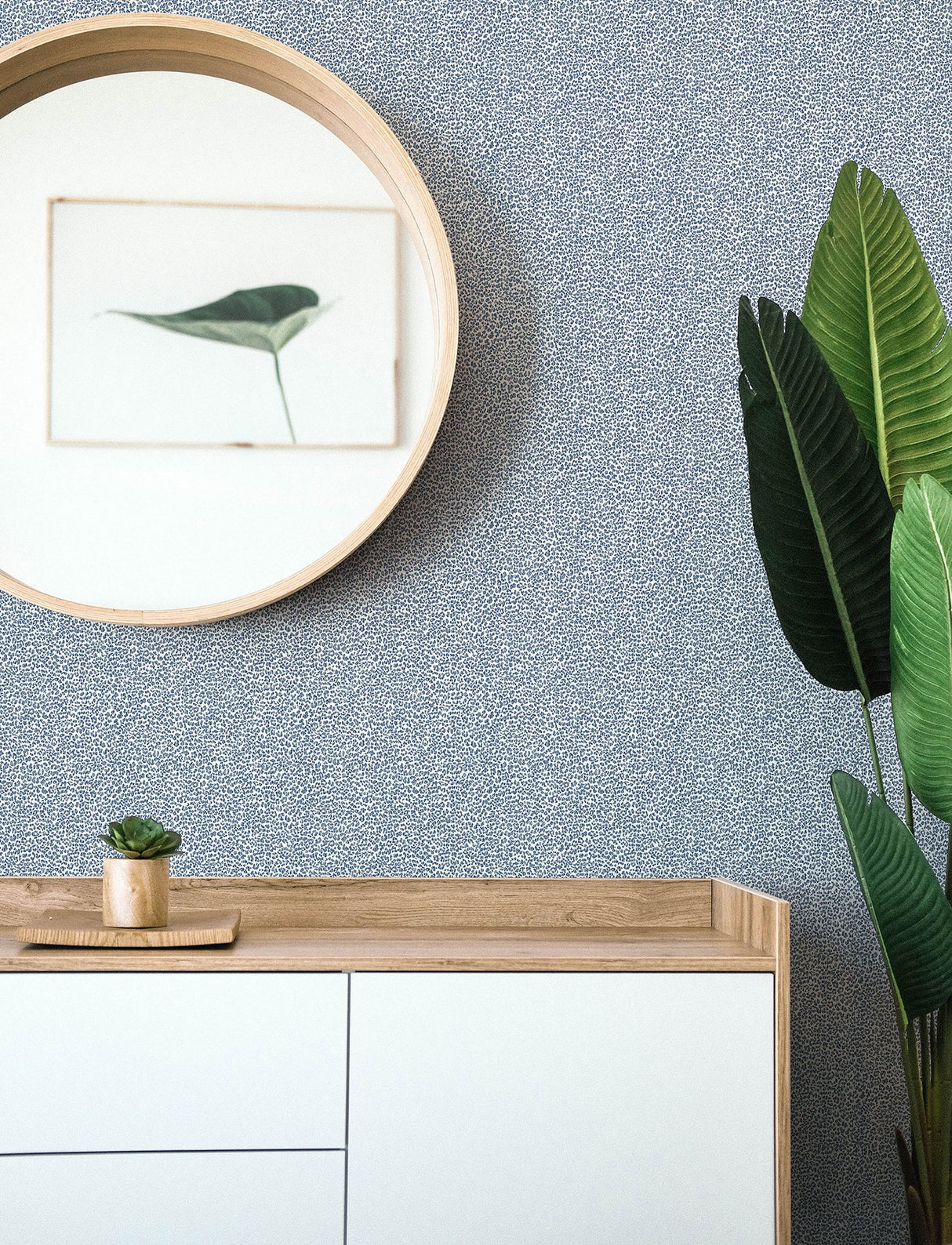 Soul Indigo Animal Print Wallpaper with Bohemian Leopard Print - A-Street Prints 4146-27268
