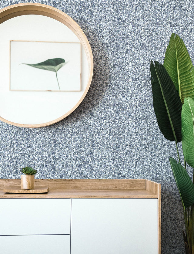 Soul Indigo Animal Print Wallpaper with Bohemian Leopard Print - A-Street Prints 4146-27268