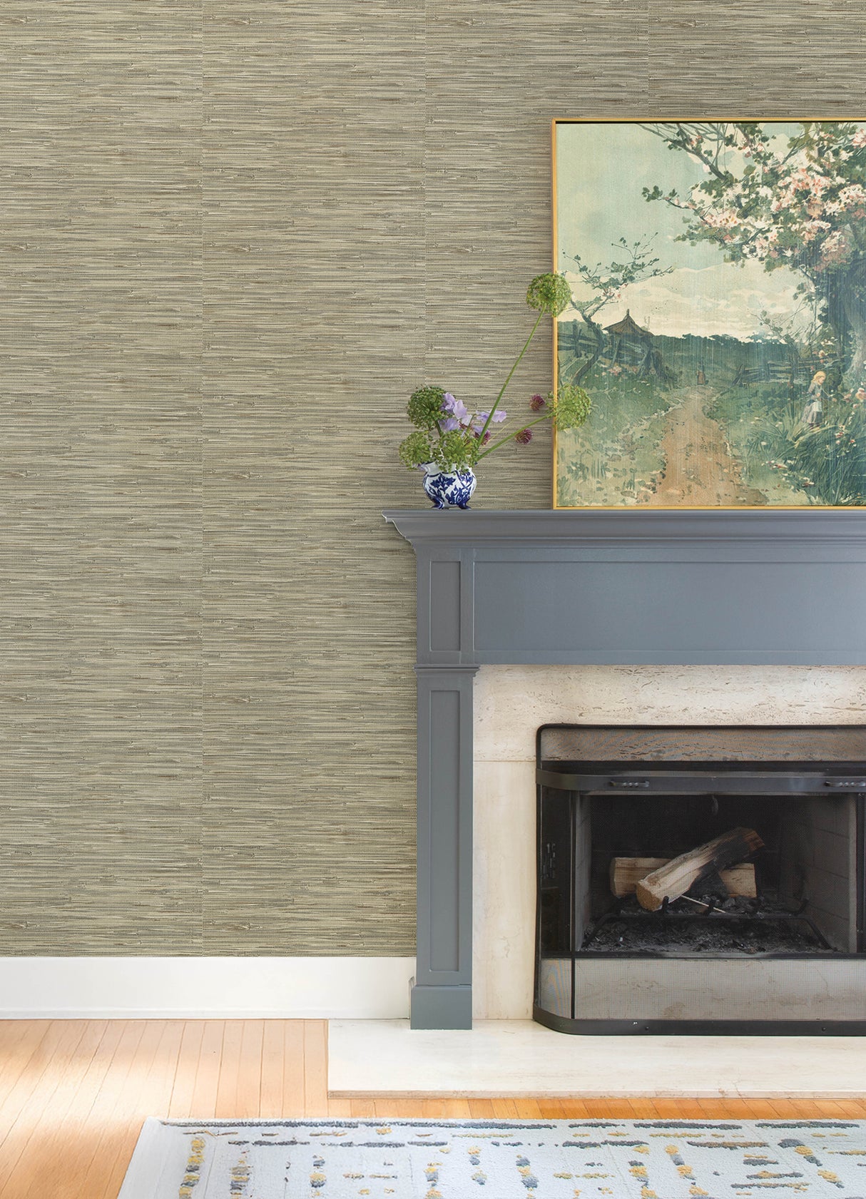 Exhale Olive by A-Street Prints Woven Faux Grasscloth Wallpaper – A-Street Prints 4147-27262