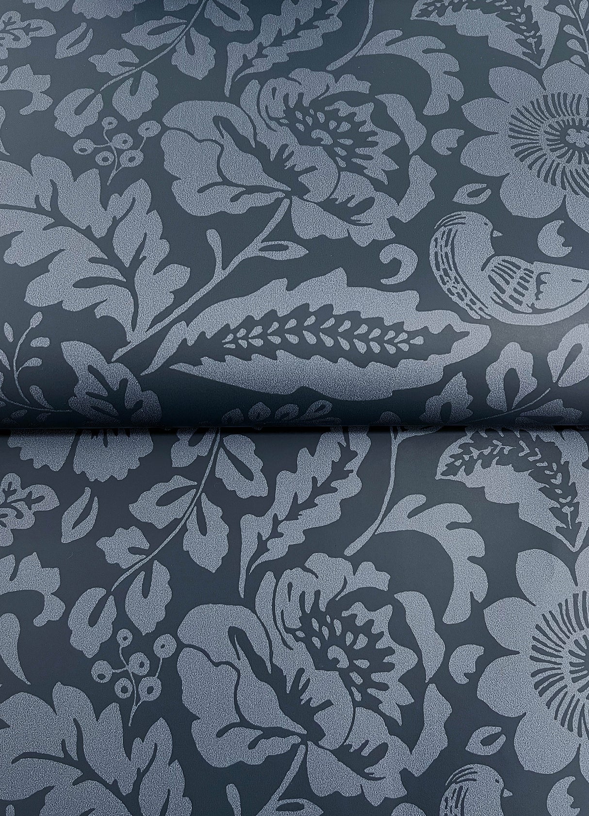 Marta Navy by A-Street Prints Floral Trail Wallpaper – Brewster Home Fashions 4147-27360