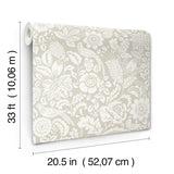 Marta Beige by A-Street Prints Floral Trail Wallpaper- A-Street Prints 4147-27361