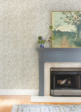 Marta Beige by A-Street Prints Floral Trail Wallpaper- A-Street Prints 4147-27361