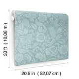 Marta Teal by A-Street Prints Floral Trail Wallpaper – A-Street Prints 4147-27363