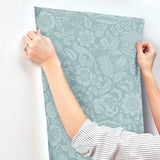 Marta Teal by A-Street Prints Floral Trail Wallpaper – A-Street Prints 4147-27363