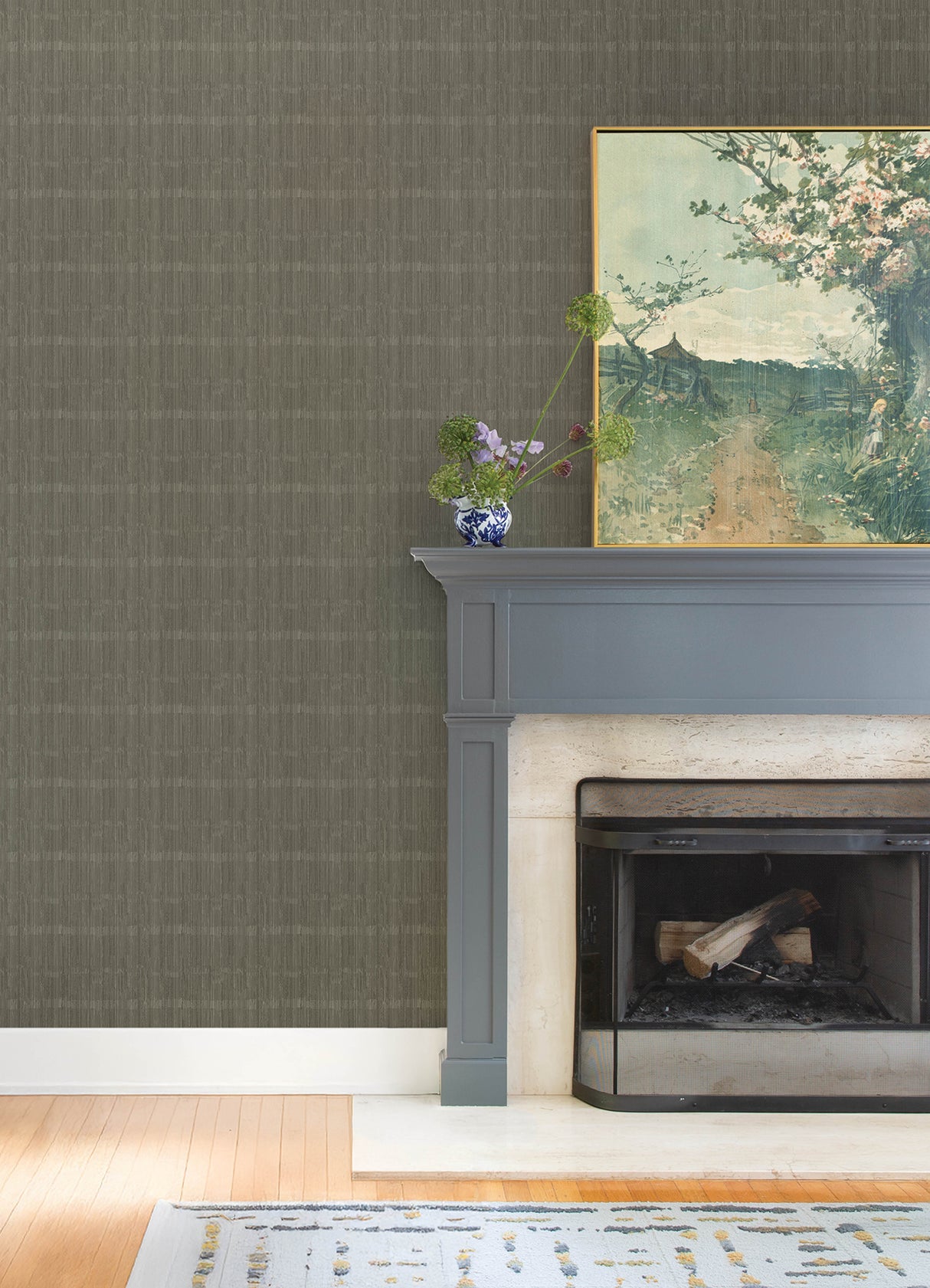 Somerset Stone by A-Street Prints Abstract Stripe Wallpaper- A-Street Prints 4147-27364