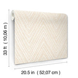 Lainey Apricot by A-Street Prints Stitched Chevron Wallpaper – A-Street Prints 4147-27371