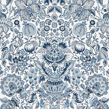 Blanche Blue Floral Damask Wallpaper by A-Street Prints, 20.5 in x 33 ft roll