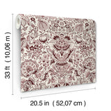 Blanche Plum by A-Street Prints Floral Damask Wallpaper – A-Street Prints 4147-27373