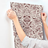 Blanche Plum by A-Street Prints Floral Damask Wallpaper – A-Street Prints 4147-27373