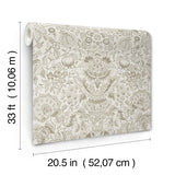 Blanche Neutral by A-Street Prints Floral Damask Wallpaper – A-Street Prints 4147-27374