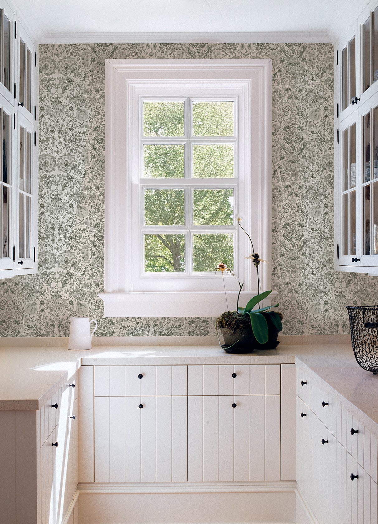 Blanche Dark Green by A-Street Prints Floral Damask Wallpaper – A-Street Prints 4147-27375