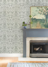 Blanche Dark Green by A-Street Prints Floral Damask Wallpaper – A-Street Prints 4147-27375