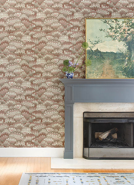 Octavia Ruby by A-Street Prints Marbled Ink Wallpaper – A-Street Prints 4147-27376