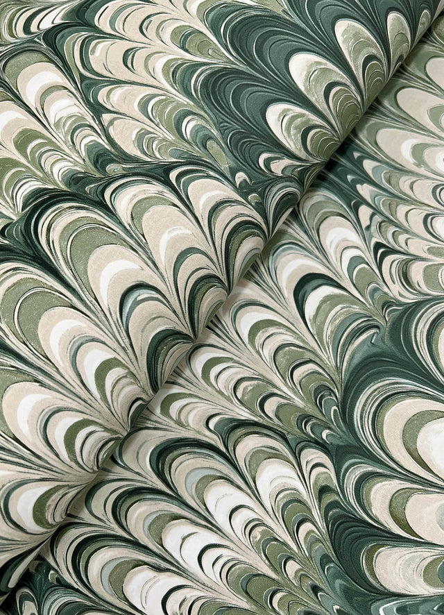 Octavia Dark Green by A-Street Prints Marbled Ink Wallpaper – A-Street Prints 4147-27377