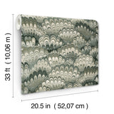 Octavia Dark Green by A-Street Prints Marbled Ink Wallpaper – A-Street Prints 4147-27377