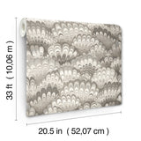 Octavia Neutral by A-Street Prints Marbled Ink Wallpaper- A-Street Prints 4147-27378