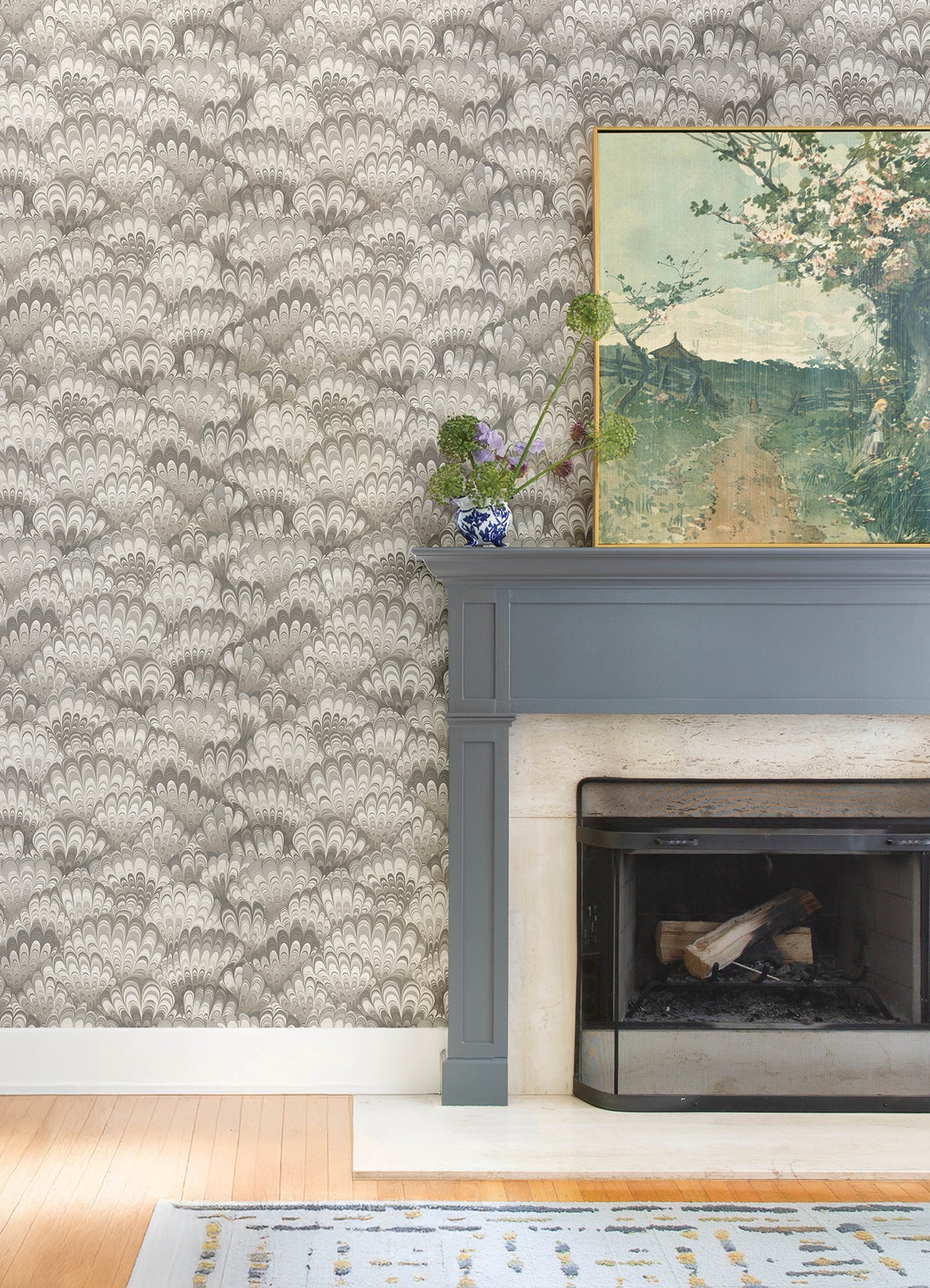 Octavia Neutral by A-Street Prints Marbled Ink Wallpaper- A-Street Prints 4147-27378