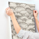 Octavia Neutral by A-Street Prints Marbled Ink Wallpaper- A-Street Prints 4147-27378