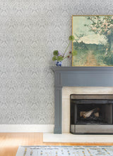 Berkshire Grey by A-Street Prints Damask Wallpaper – A-Street Prints 4147-27381