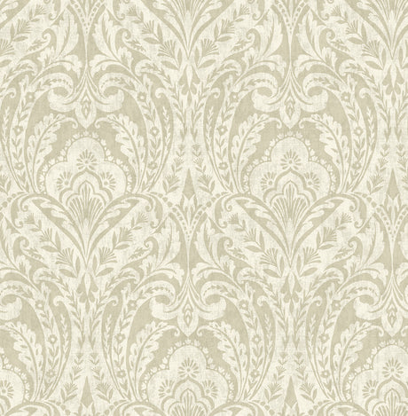 Berkshire Beige Damask Wallpaper by A-Street Prints, 20.5 in x 33 ft roll
