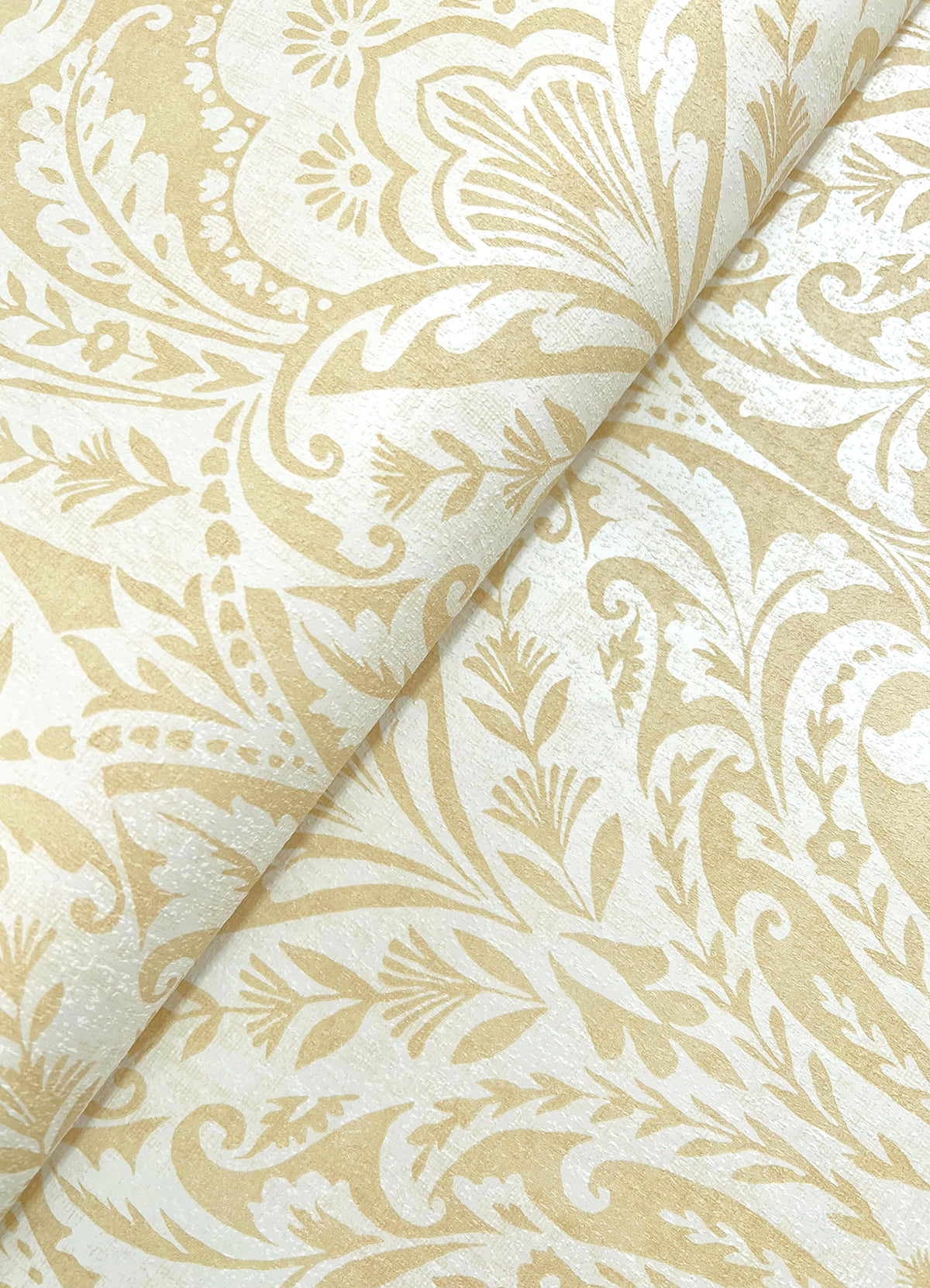 Berkshire Butter by A-Street Prints Unpasted Non Woven Damask Wallpaper – A-Street Prints 4147-27383-Sample