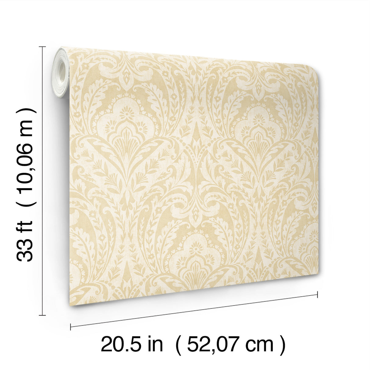 Berkshire Butter by A-Street Prints Damask Wallpaper – A-Street Prints 4147-27383