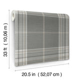 Westley Grey by A-Street Prints Plaid Wallpaper – A-Street Prints 4147-27384