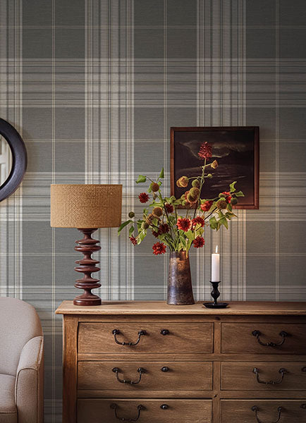 Westley Grey by A-Street Prints Plaid Wallpaper – A-Street Prints 4147-27384