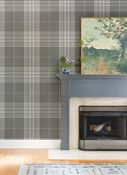Westley Grey by A-Street Prints Plaid Wallpaper – A-Street Prints 4147-27384
