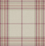 Westley Magenta plaid wallpaper pattern and roll view