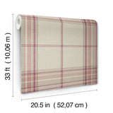 Westley Magenta by A-Street Prints Plaid Wallpaper – A-Street Prints 4147-27385