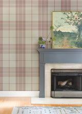 Westley Magenta by A-Street Prints Plaid Wallpaper – A-Street Prints 4147-27385