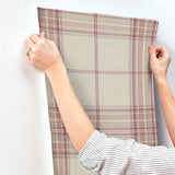 Westley Magenta by A-Street Prints Plaid Wallpaper – A-Street Prints 4147-27385