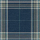 A-Street Prints Westley Navy Plaid Wallpaper 4147-27386