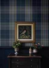 Westley Navy by A‑Street Prints Plaid Wallpaper – A‑Street Prints 4147-27386
