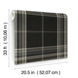 Westley Black by A-Street Prints Plaid Wallpaper – A-Street Prints 4147-27388