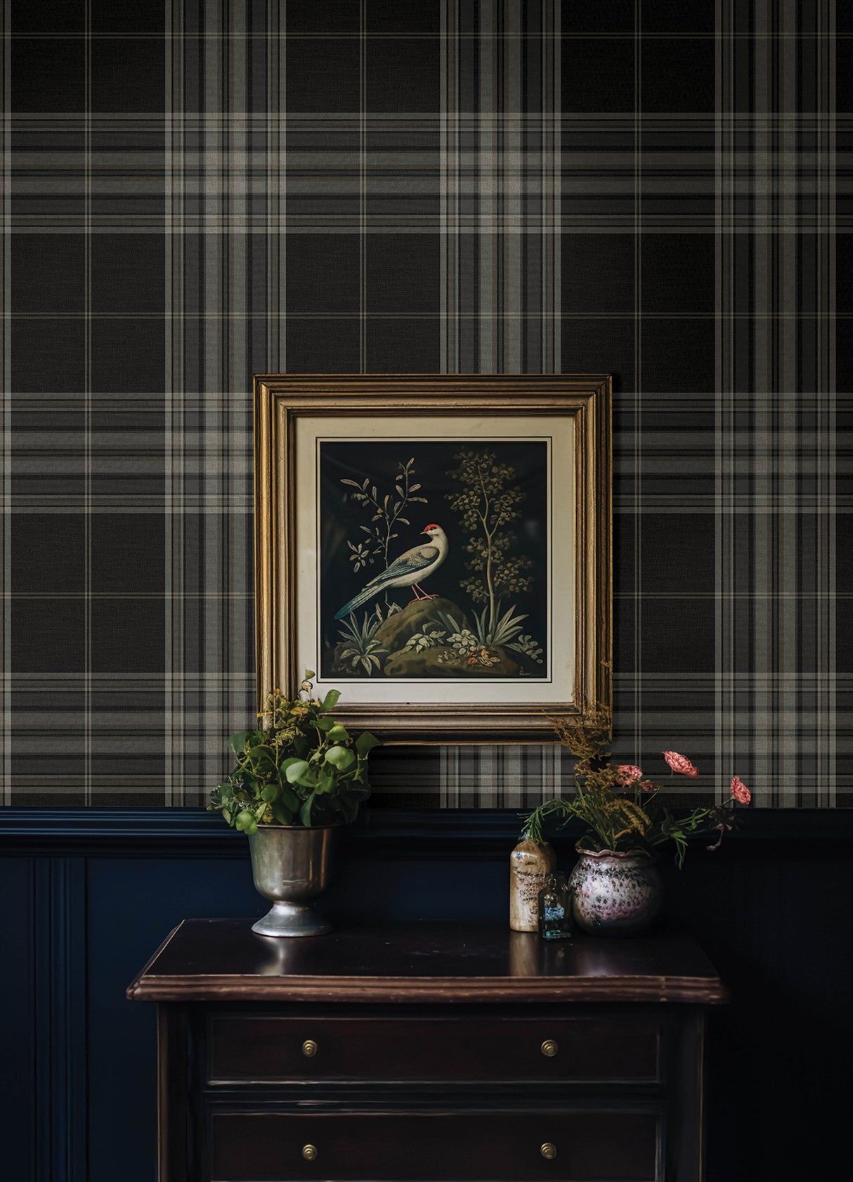 Westley Black by A-Street Prints Plaid Wallpaper – A-Street Prints 4147-27388