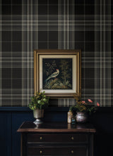 Westley Black by A-Street Prints Plaid Wallpaper – A-Street Prints 4147-27388