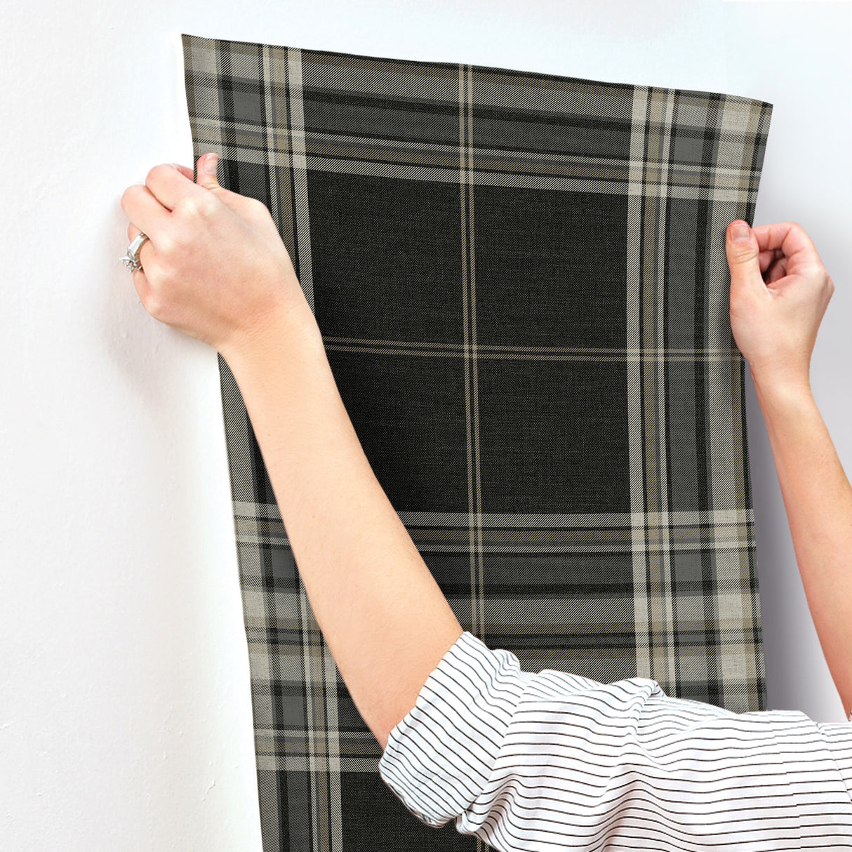 Westley Black by A-Street Prints Plaid Wallpaper – A-Street Prints 4147-27388