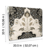 Auden Black by A-Street Prints Floral Grandeur Wallpaper- A-Street Prints 4147-27389