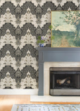 Auden Black by A-Street Prints Floral Grandeur Wallpaper- A-Street Prints 4147-27389