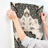 Auden Black by A-Street Prints Floral Grandeur Wallpaper- A-Street Prints 4147-27389