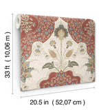 Auden Ruby Floral Grandeur Ruby by A-Street Prints Botanical Wallpaper – A-Street Prints 4147-27390