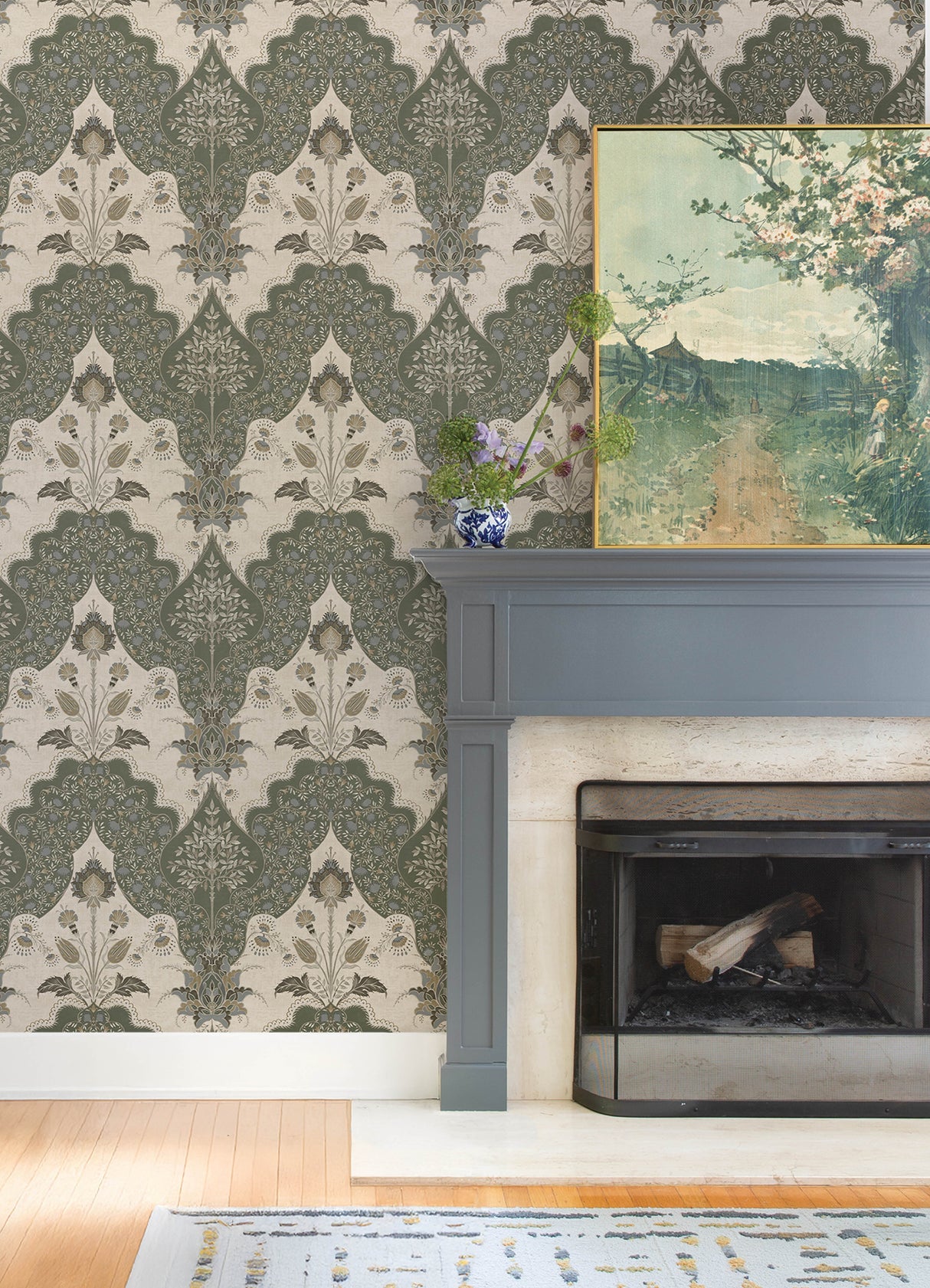 Auden Green Floral Grandeur by A-Street Prints Wallpaper – A-Street Prints 4147-27391