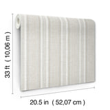 Ayanna Neutral Striped Wallpaper by A-Street Prints Non Woven Sidewalls – A-Street Prints 4147-27394