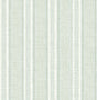 Ayanna Light Green striped wallpaper roll with light green and aqua pinstripes on cream