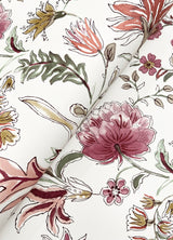 Teonna Raspberry by A-Street Prints Floral Stripe Wallpaper – A-Street Prints 4147-27397