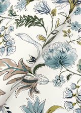Teonna Blue by A-Street Prints Floral Stripe Wallpaper – A-Street Prints 4147-27398